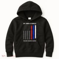 In This Family No One Fights Alone Hero Flag Kids Hoodie thumb 0