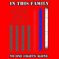 In This Family No One Fights Alone Hero Flag Santa Hat thumb 1