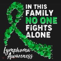 In This Family No One Fights Alone Lymphoma Awareness Sweatshirt thumb 3