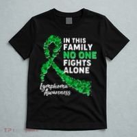 In This Family No One Fights Alone Lymphoma Awareness T-Shirt thumb 5