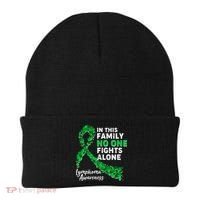 In This Family No One Fights Alone Lymphoma Awareness Beanie thumb 0