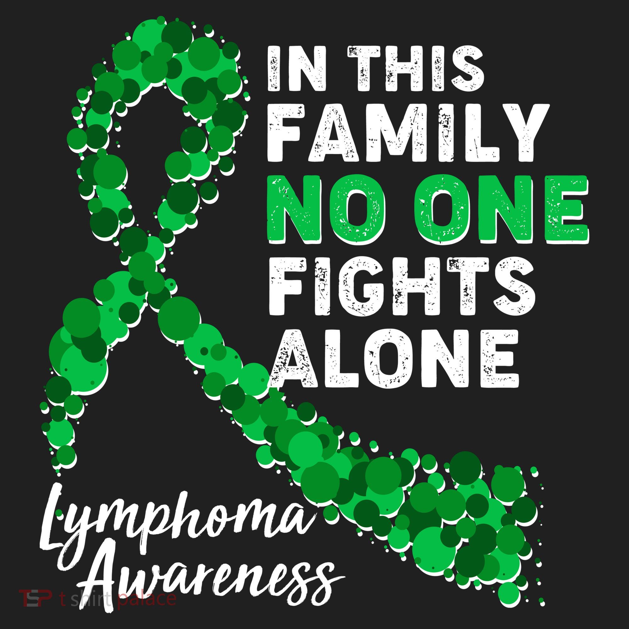 In This Family No One Fights Alone Lymphoma Awareness Beanie
