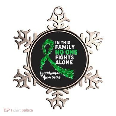 In This Family No One Fights Alone Lymphoma Awareness Ornament