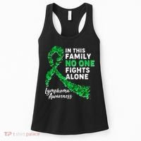 In This Family No One Fights Alone Lymphoma Awareness Women's Tank Top thumb 0