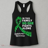 In This Family No One Fights Alone Lymphoma Awareness Women's Tank Top thumb 3