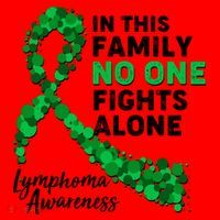In This Family No One Fights Alone Lymphoma Awareness Santa Hat thumb 1
