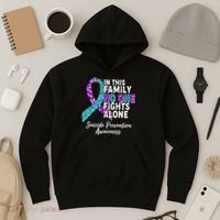 In This Family No One Fights Alone Suicide Prevention Awareness Hoodie thumb 3