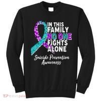 In This Family No One Fights Alone Suicide Prevention Awareness Sweatshirt thumb 0