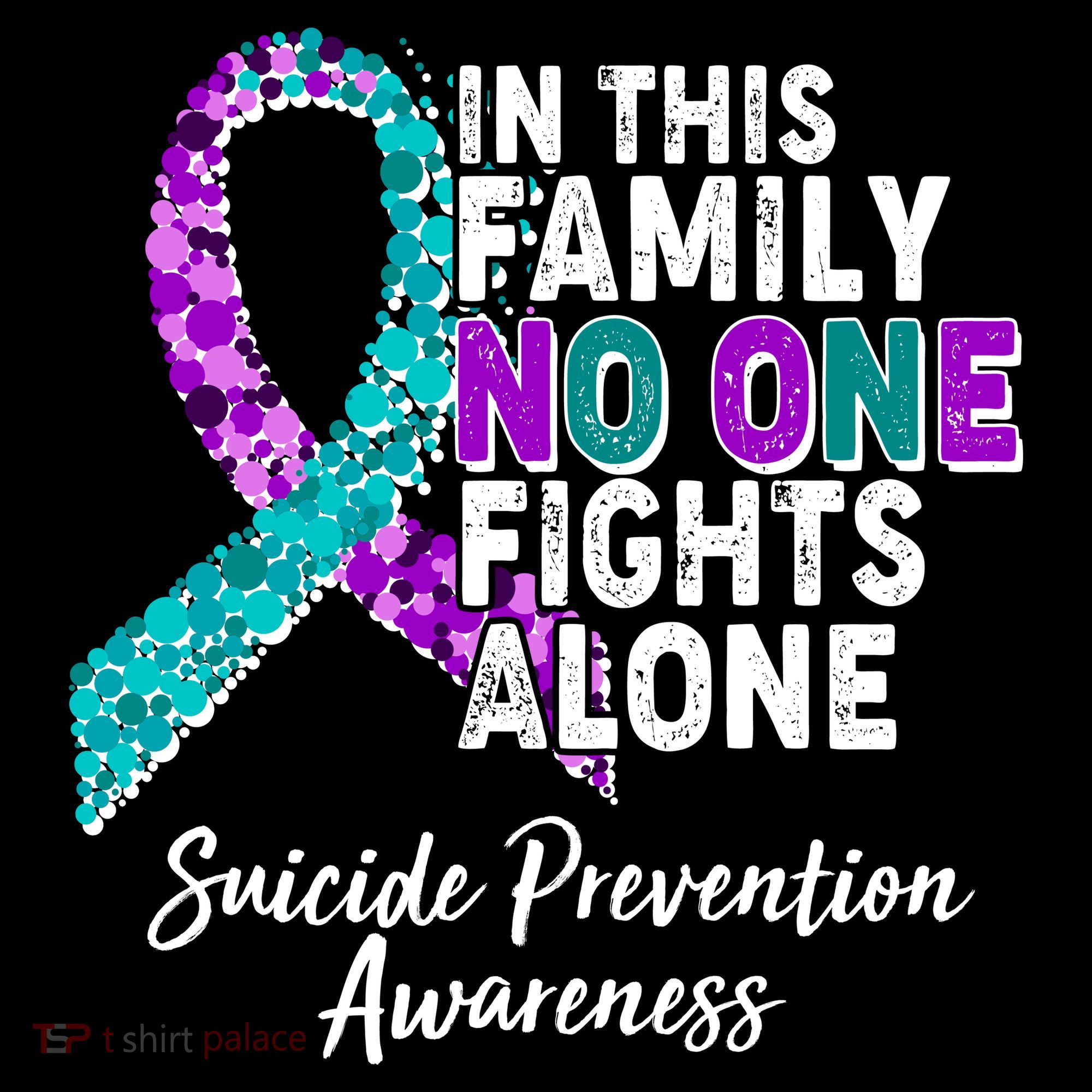 In This Family No One Fights Alone Suicide Prevention Awareness Women's Hoodie