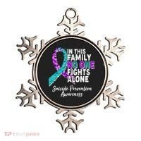 In This Family No One Fights Alone Suicide Prevention Awareness Ornament thumb 0