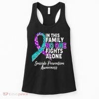 In This Family No One Fights Alone Suicide Prevention Awareness Women's Tank Top thumb 0