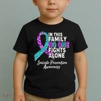 In This Family No One Fights Alone Suicide Prevention Awareness Toddler T-Shirt thumb 2