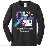 In This Family No One Fights Alone Suicide Prevention Awareness Kids Long Sleeve Shirt thumb 0