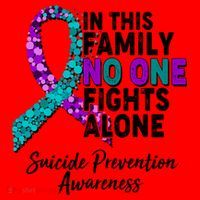 In This Family No One Fights Alone Suicide Prevention Awareness Santa Hat thumb 1