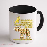 In World Where You Can Be Childhood Cancer Awareness Coffee Mug thumb 1