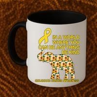 In World Where You Can Be Childhood Cancer Awareness Coffee Mug thumb 2