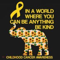 In World Where You Can Be Childhood Cancer Awareness Ornament thumb 1