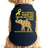 In World Where You Can Be Childhood Cancer Awareness Doggie Tank thumb 0
