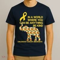 In World Where You Can Be Childhood Cancer Awareness T-Shirt thumb 3