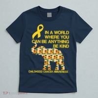 In World Where You Can Be Childhood Cancer Awareness T-Shirt thumb 5
