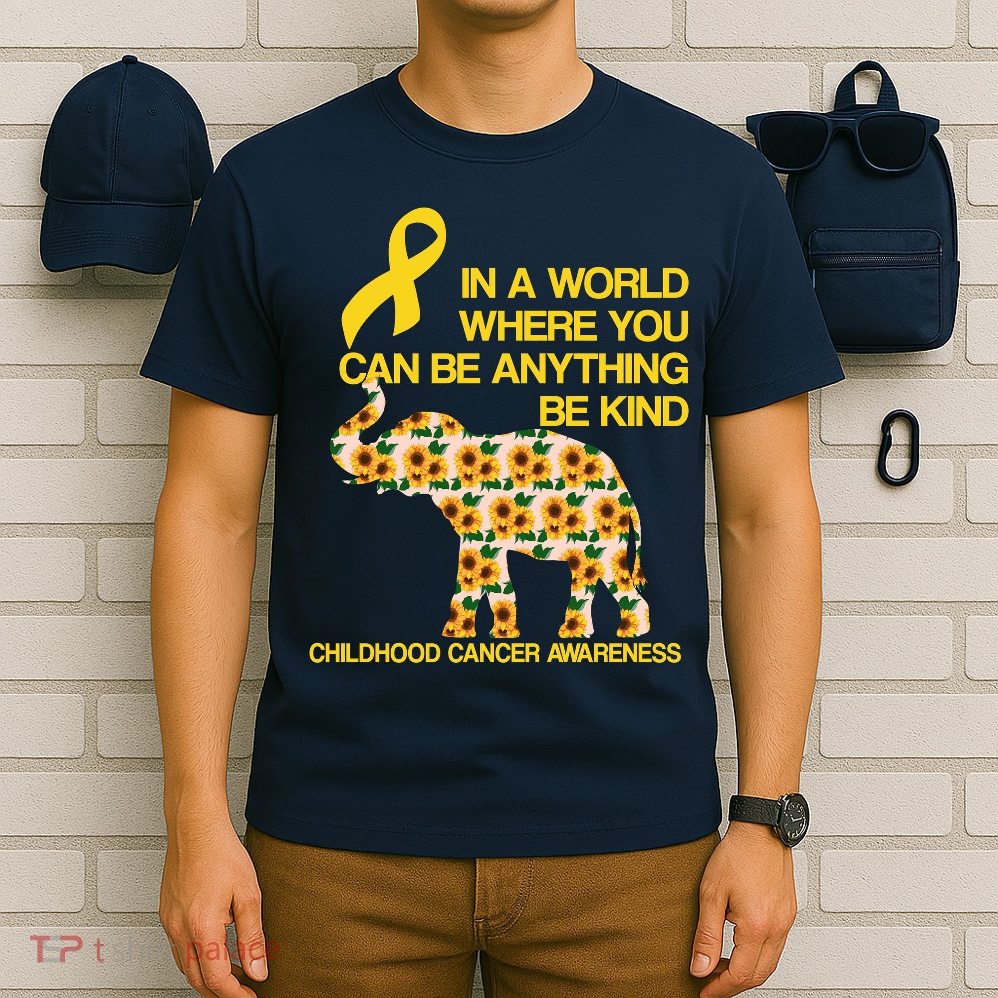 In World Where You Can Be Childhood Cancer Awareness T-Shirt