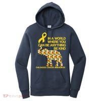 In World Where You Can Be Childhood Cancer Awareness Women's Hoodie thumb 0