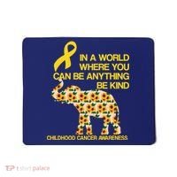 In World Where You Can Be Childhood Cancer Awareness Mousepad thumb 0