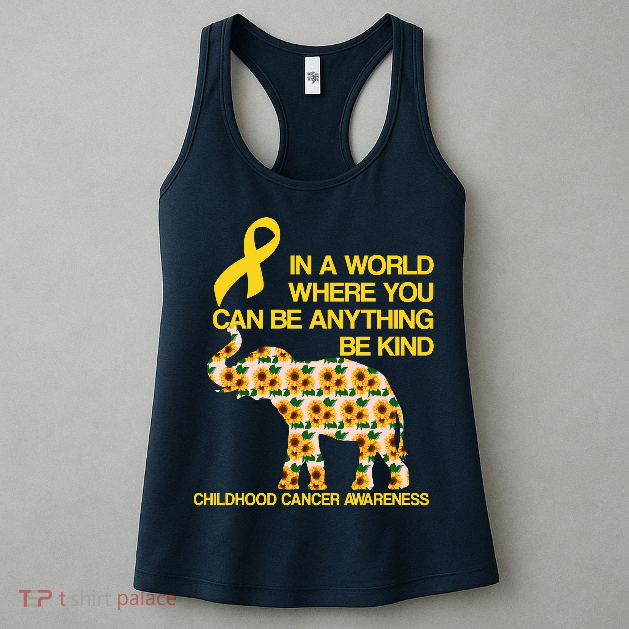 In World Where You Can Be Childhood Cancer Awareness Women's Tank Top