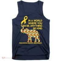 In World Where You Can Be Childhood Cancer Awareness Tank Top thumb 0