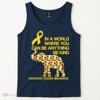In World Where You Can Be Childhood Cancer Awareness Tank Top thumb 2
