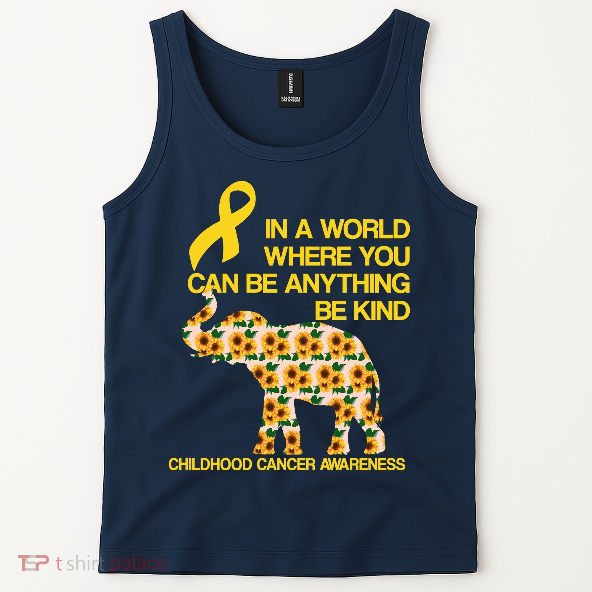 In World Where You Can Be Childhood Cancer Awareness Tank Top