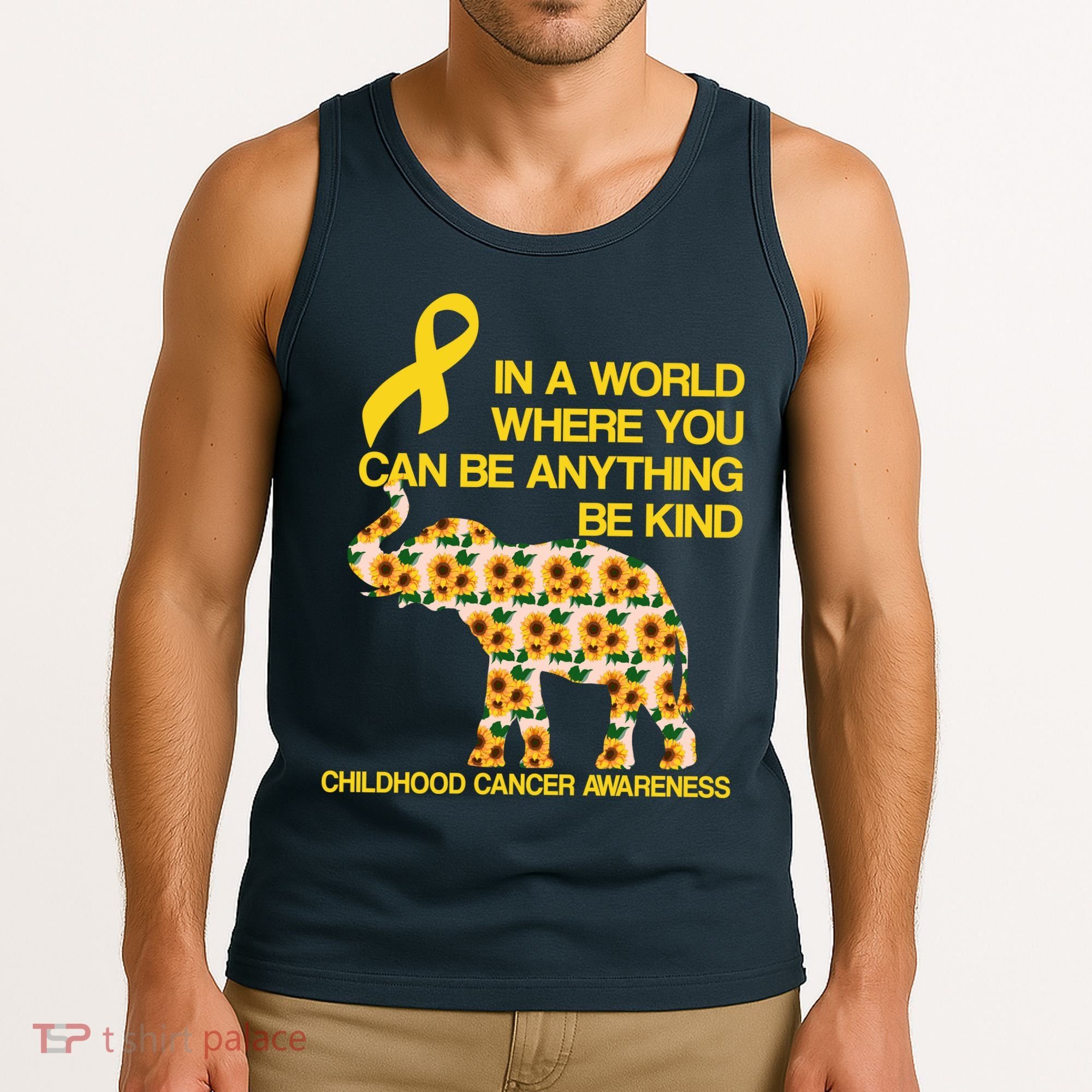 In World Where You Can Be Childhood Cancer Awareness Tank Top