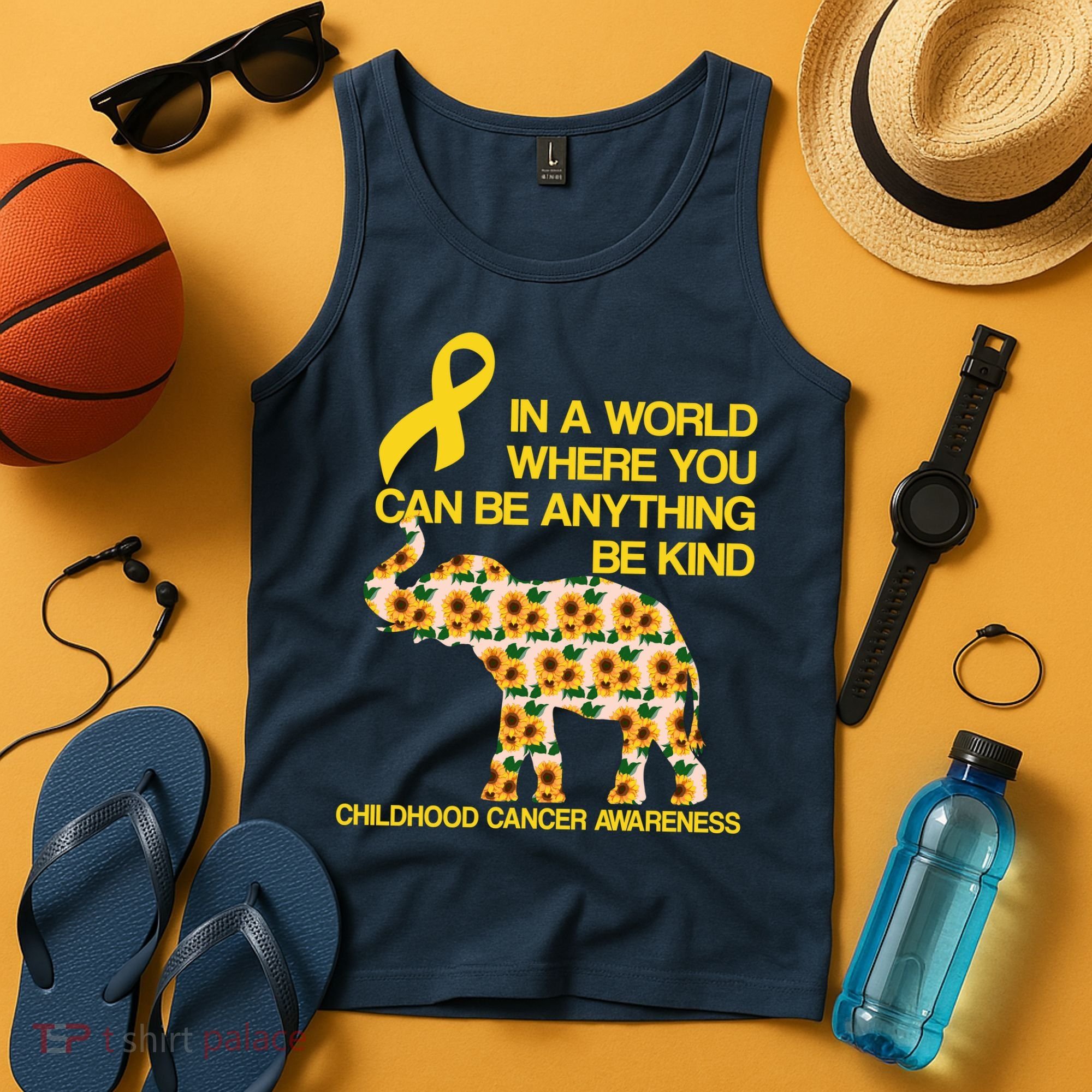 In World Where You Can Be Childhood Cancer Awareness Tank Top