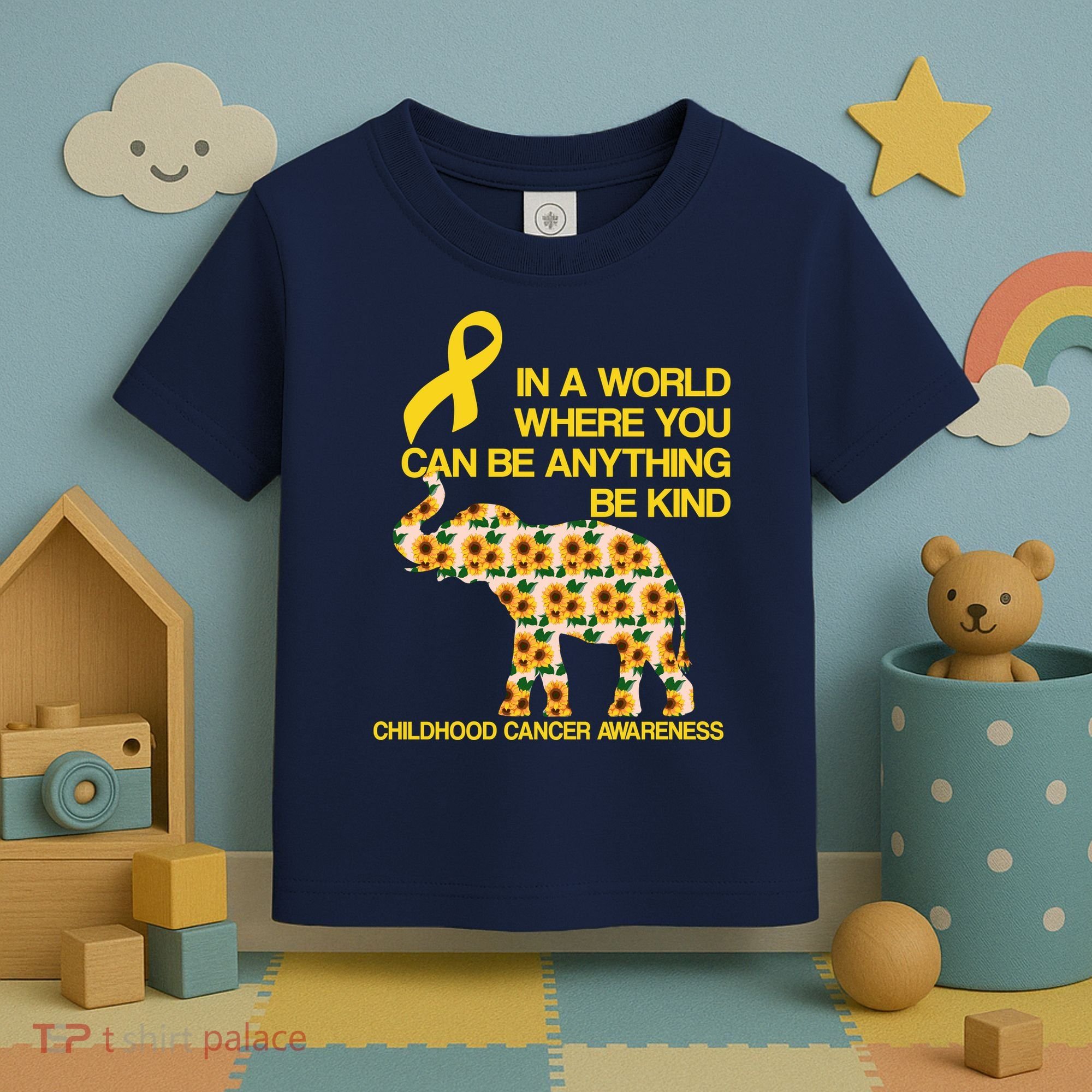 In World Where You Can Be Childhood Cancer Awareness Toddler T-Shirt