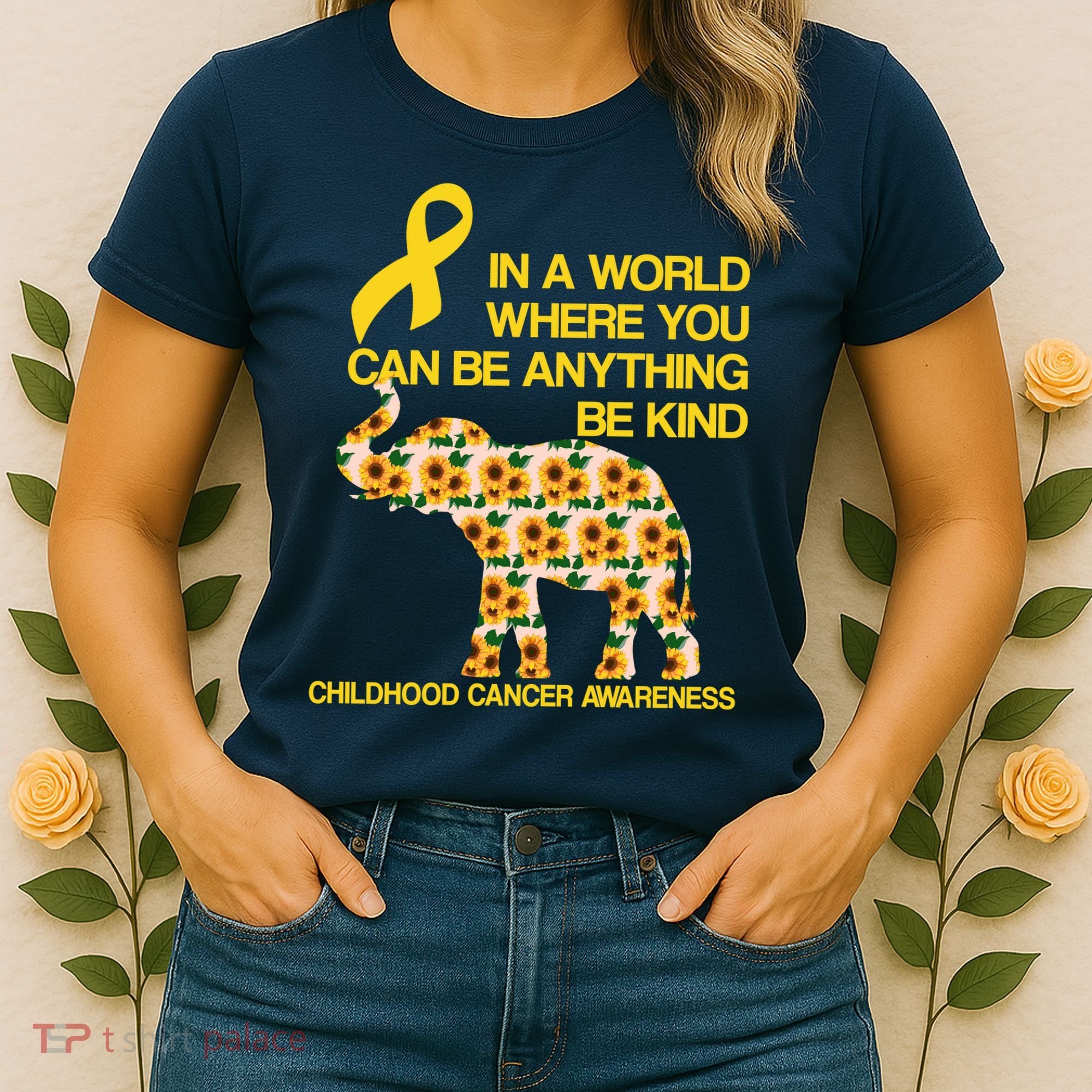 In World Where You Can Be Childhood Cancer Awareness Women's T-Shirt