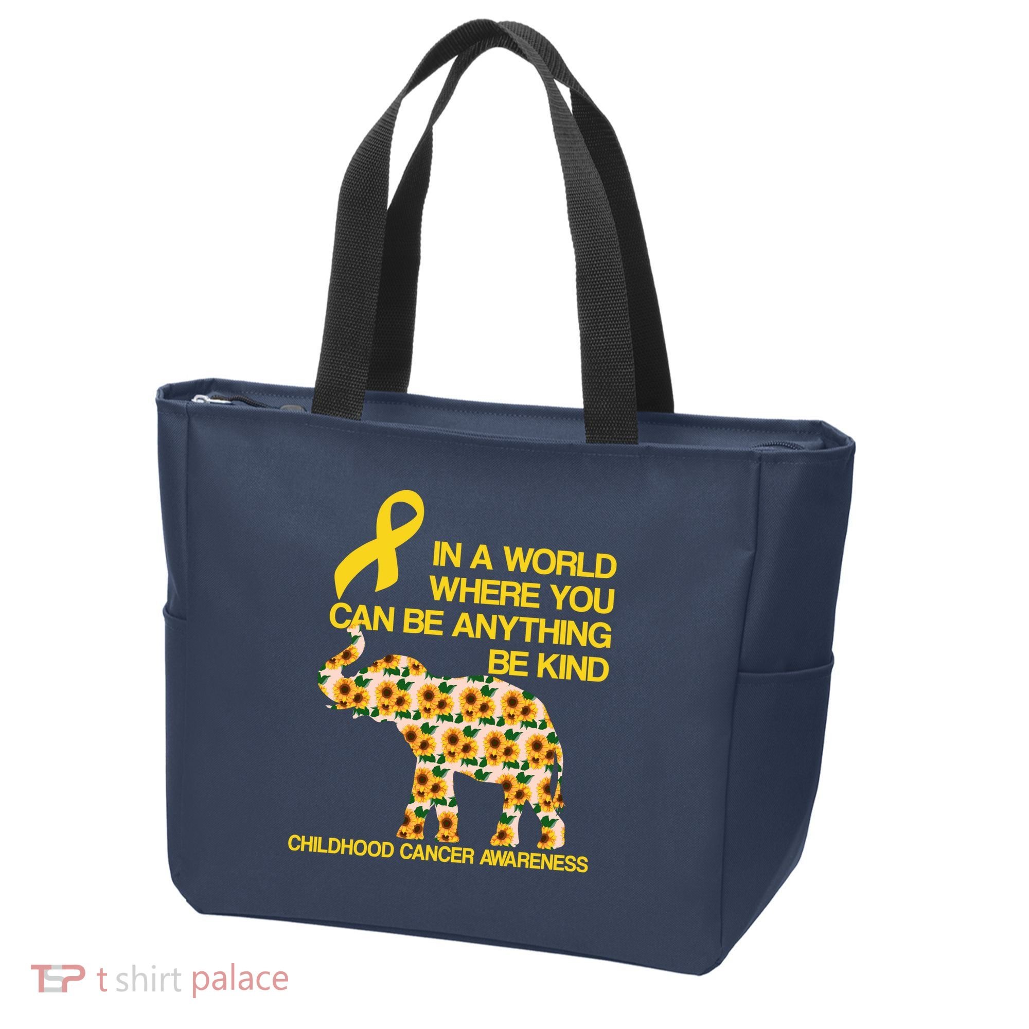 In World Where You Can Be Childhood Cancer Awareness Tote Bag