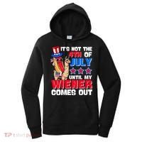 ItS Not 4th Of July Until My Wiener Comes Out Hotdog Llama Gift Women's Hoodie thumb 0