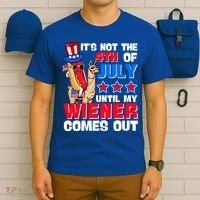 ItS Not 4th Of July Until My Wiener Comes Out Hotdog Llama Gift T-Shirt thumb 6