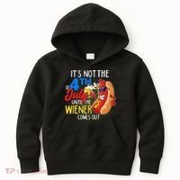 It's Not 4th Of July Until My Weiner Comes Out Funny Party Kids Hoodie thumb 0