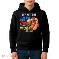 It's Not 4th Of July Until My Weiner Comes Out Funny Party Kids Hoodie thumb 4