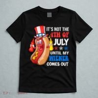 Its Not 4th Of July Until My Wiener Comes Out Funny HotDog T-Shirt thumb 5