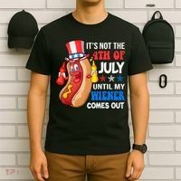 Its Not 4th Of July Until My Wiener Comes Out Funny HotDog T-Shirt thumb 6