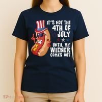 Its Not 4th Of July Funny Hotdog Summer Holiday T-Shirt thumb 4
