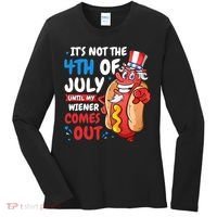 Its not 4th of july until my wiener comes out Women's Long Sleeve Shirt thumb 0