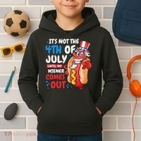 Its not 4th of july until my wiener comes out Kids Hoodie thumb 2