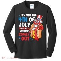 Its not 4th of july until my wiener comes out Kids Long Sleeve Shirt thumb 0