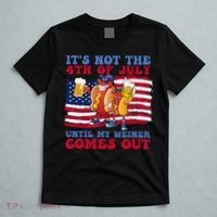 It's Not 4th Of July Until My Weiner Comes Out Funny Party T-Shirt thumb 5