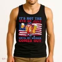 It's Not 4th Of July Until My Weiner Comes Out Funny Party Tank Top thumb 3