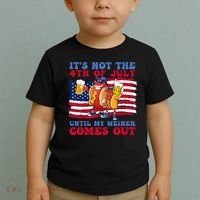 It's Not 4th Of July Until My Weiner Comes Out Funny Party Toddler T-Shirt thumb 2