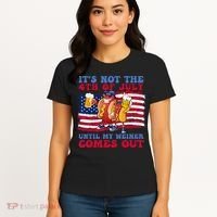 It's Not 4th Of July Until My Weiner Comes Out Funny Party Women's T-Shirt thumb 4